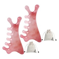 Hyooli 臉部頭皮全方位刮痧按摩器, 琥珀色, 2個