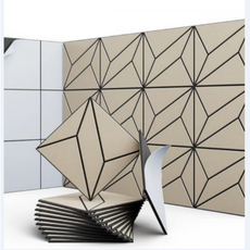 Jjangahouse 室內噪音吸收板 牆壁裝飾隔音材料, 燕麥色, 12個