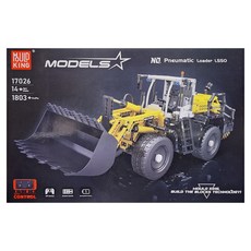 MOULD KING 宇星模王 推土機 電動版 氣動轉載機L550, 1803+片, 17026, 41.5 x 29.5 X 9cm, 1盒