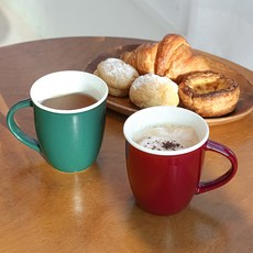 로얄보덴 유광 딥컬러 머그컵 330ml x 2종 세트, 레드, 그린, 1세트