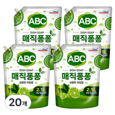 ABC클렌저 주방세제 매직퐁퐁 리필, 20개, 2.1L