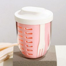애니원픽 샐러드 과일 도시락컵, 핑크, 1개