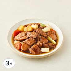 꼬꼬리코 제로슈가 안동식 찜닭, 600g, 3개