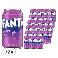 환타 포도향 탄산음료, 350ml, 72개