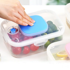 MODCON 摩肯 按壓式真空耐熱二分隔保鮮盒 (分層飯盒 密封保溫盒 無須抽氣棒), 1.2L, 1個