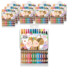 monizoo 自動式彩色鉛筆 粉色, 24色, 10個