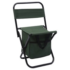 附實用收納空間折疊式戶外露營釣魚椅, 1個, 綠色
