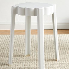 세뇨르킴 비비드 북유럽 플라스틱 거실 스툴, 화이트