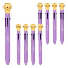 iiGEN Dakku 角色 Wooongi 6 色原子筆 0.7 mm, 棕色貓咪, 9個