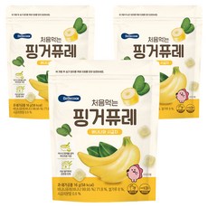 베베쿡 아동용 처음먹는 핑거퓨레, 바나나와시금치, 3개, 16g