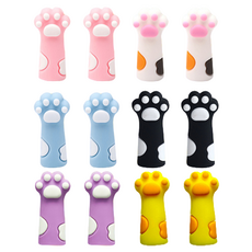 Tteruwa 貓爪多用途矽膠甘皮剪保護套 6件組, 2套, 混色