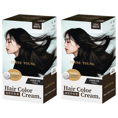 SHINE YOUNG 炫艷 護髮染髮霜 SY02, 2個, 咖啡黑