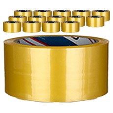 BUKWANG KOREA CHEMICALS 中型包裝封箱膠帶 50m 62mic, 透明, 15個