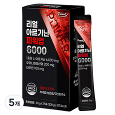 퍼니트 리얼 아르기닌 파워업 6000 15포, 300g, 5개