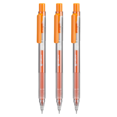 KaCO 速乾彩虹 中性筆 0.5mm 10g, 橙色, 3支