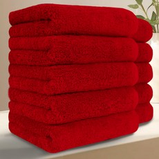 Terrique 頂級飯店毛巾 200g 40支精梳棉, 10個, 紅色