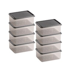 비트리 차곡차곡 모듈러 밀폐냉동 용기 세트 1.0L, 1개, 8개