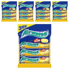 Airwaves 超涼無糖薄荷糖 蜂蜜檸檬口味 3條裝, 90g, 5袋