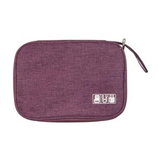 充電線收納包 小號紫色 牛津布, 1個