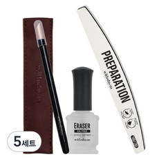 Withshan 凝膠指甲預處理套裝, 紅寶石推桿 + 橡皮擦 + 準備文件, 5組