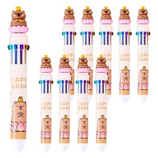 쁘띠양 水豚10色原子筆, 款式2, 10個