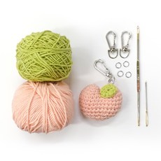 Mellowstory Stationery 迷你水蜜桃鑰匙圈編織套組, 1套, 混合色