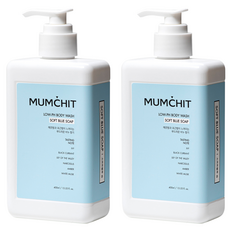 MUMCHIT 默契 弱酸性沐浴露柔軟藍皂, 400ml, 2個