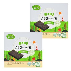 Pure Eat 銳寶 幼兒海苔 10入, 15g, 韓國產, 2盒, 無調味