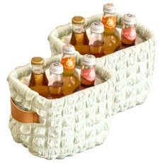 泡芙格可折疊收納藍, 20 x 15 x 15cm, 酪梨綠, 2個