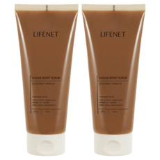 LIFENET 溫和蜜糖身體磨砂膏 椰子香草, 200g, 2個