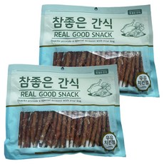 헬로도기 참좋은간식 강아지 건조간식, 우유치킨껌, 400g, 2개