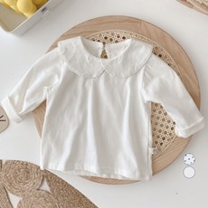 조이멀티 엠케이 아동용 러블리 둥근카라 긴팔 블라우스