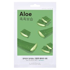 미샤 에어리 밀착 시트마스크 알로에, 1개입, 1개