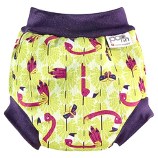 Close Pop in 嬰兒尿布褲 游泳用 紅鶴 束口設計 防漏 彈性材質 柔軟保暖, M, 1件