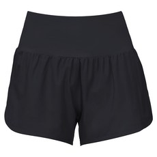 S-SportPlus+ 假兩件運動短褲 一般款 - 黑色 90%聚酯纖維 + 20%氨綸, L