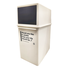 like-it CAFE STYLE 前開式矮版可疊垃圾桶 S137077019 17L 1.37kg, 象牙白