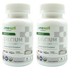 timewell 時光安好 胺基酸螯合鈣 + 鎂, 2罐, 60顆
