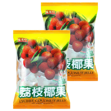盛香珍 蒟蒻椰果 荔枝, 1kg, 2袋