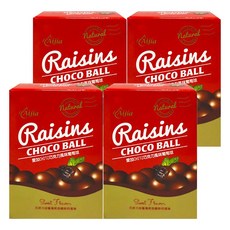 Aijia 愛加食品 CHITZ 巧克力葡萄球 濃厚巧克力+葡萄乾 小巧可愛包裝, 50g, 4盒