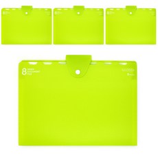 b fancy Glossy 8 分類文檔文件 A4, 綠色, 4個