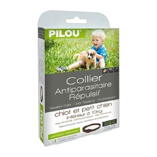 Pilou 皮樂 非藥用防蚤蝨防水項圈 幼小型犬用 2.0升級版, 幼犬/小型犬用 棕色, 1個