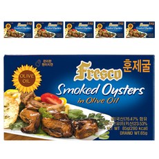 프레스코 훈제 굴, 65g, 6개