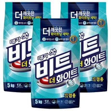 Beat 淨白洗衣粉, 3包, 5kg