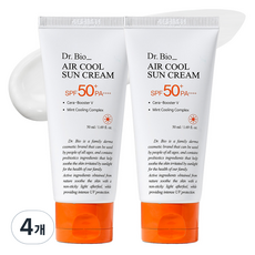닥터바이오 에어쿨 무기자차 선크림 SPF50+ PA++++, 50ml, 4개