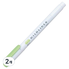 마일드라이너 형광펜 1.4mm / 4.0mm WKT7-M, 그린(WKT7-MG), 2개