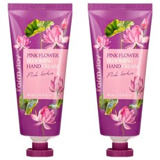 Farm stay 植物莊園 花的綻放護手霜 粉紅蓮花香, 100ml, 2條