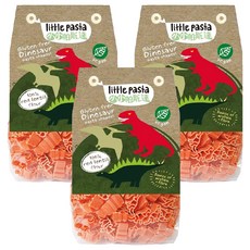Little Pasta 小帕斯達 恐龍造型義大利麵 紅扁豆, 100%杜蘭小麥粉製成, 250g, 3包