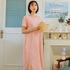 디에스도씨 여성용 냉감 반팔 원피스 잠옷 D3953