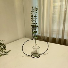 Alice Home 鐵色黑絲玻璃花瓶大號圓形小開口, 單色