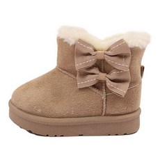 Lulushu 女童芭蕾舞裙蝴蝶結毛絨靴 BW121